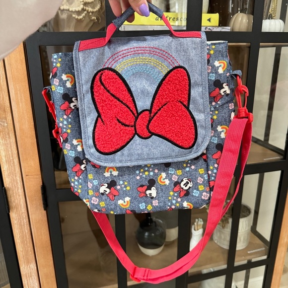 Disney Parks lunch box Minnie Mouse insulated school work adjustable strap patch - Picture 1 of 7